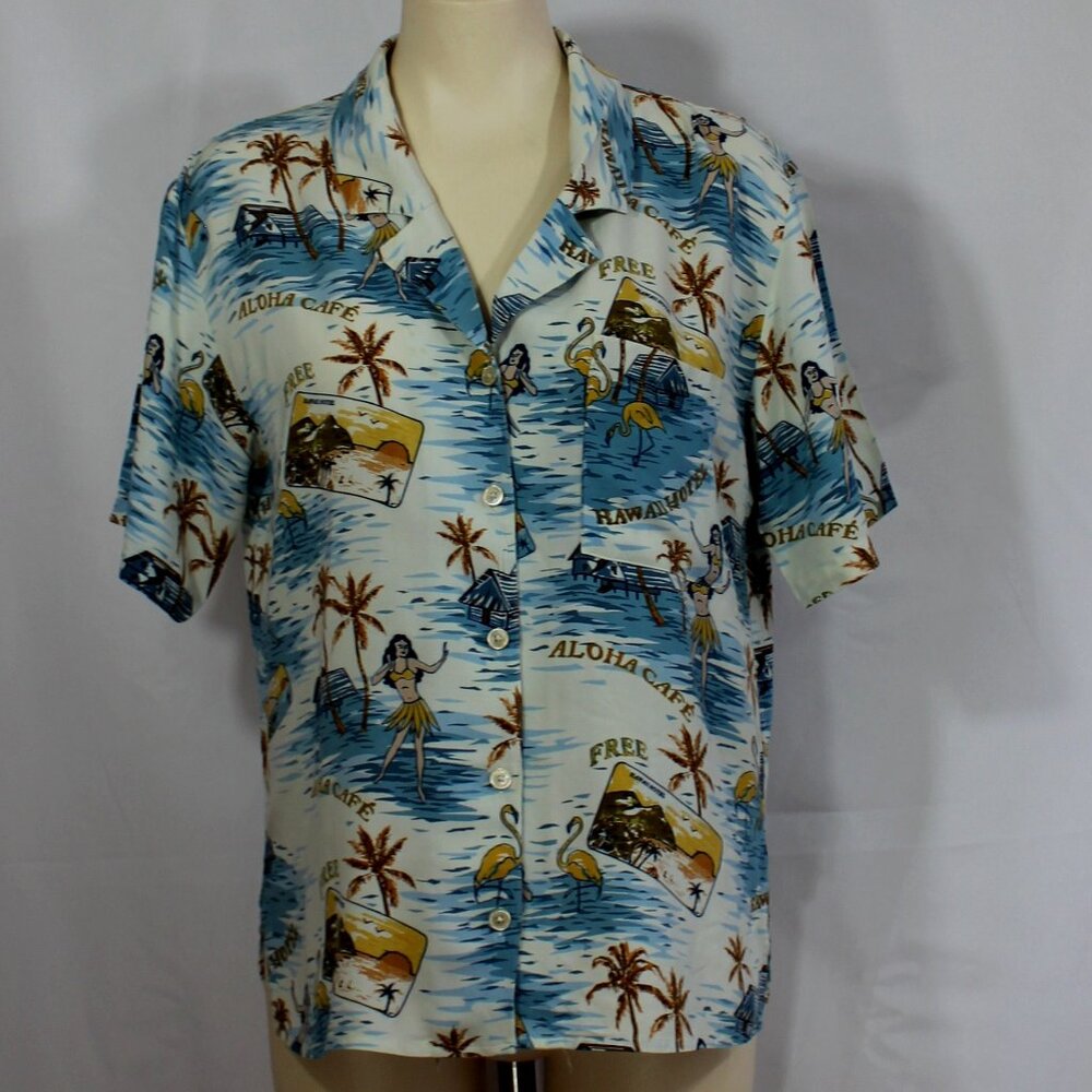 Aritzia Wilfred Free vacation women  blouse button up short sleeve size Small
